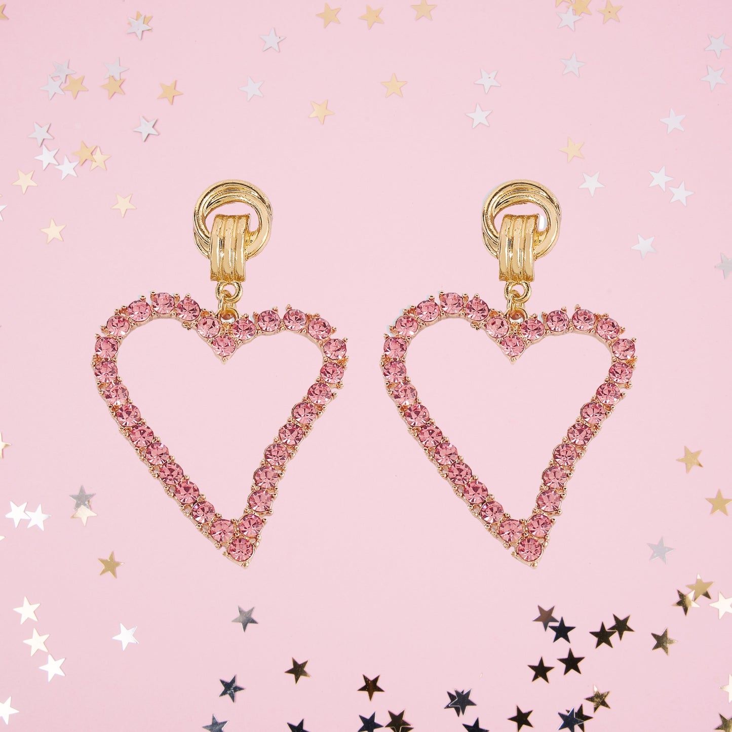 Rhinestones Hoop Earrings Big Heart Crystal Hoop Earrings Rhinestones Bridal Drop Dangle Earrings Statement Body Jewelry for Women