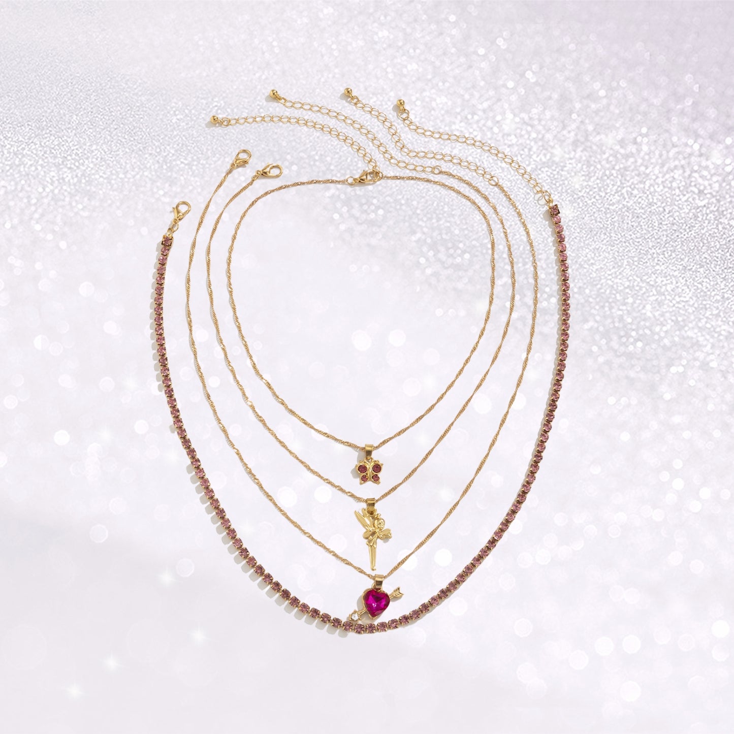 Layered Necklace,Heart Pendant Necklace,Heart Necklaces for Women,Gift for Women Necklace Jewelry