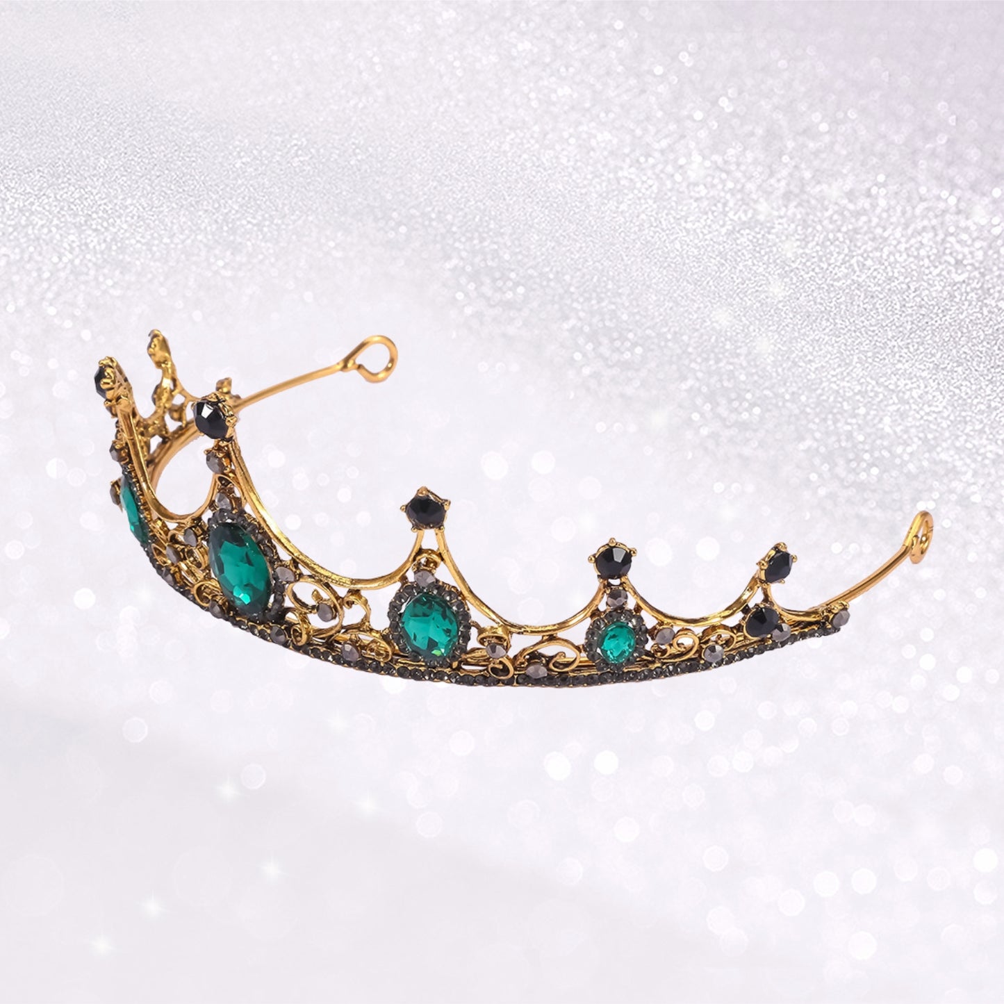 Green Tiaras and Crowns for Women Girls Princess Crystal Crown Women's Headbands Bridal Wedding Prom Birthday Party Headbands for Women