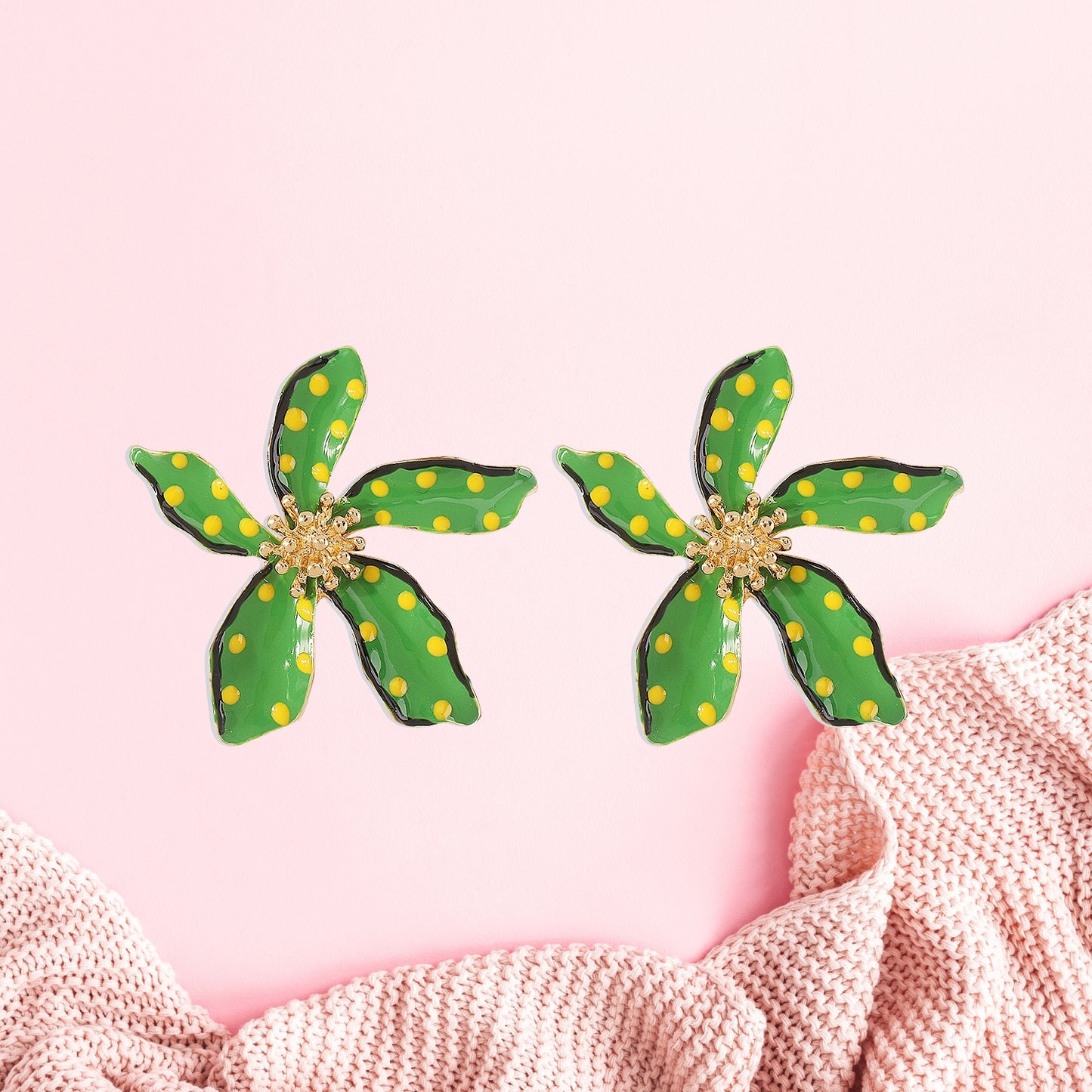 Flower Dangle Earrings Boho Floral Petal Drop Earrings Statement Stud Earring for Women