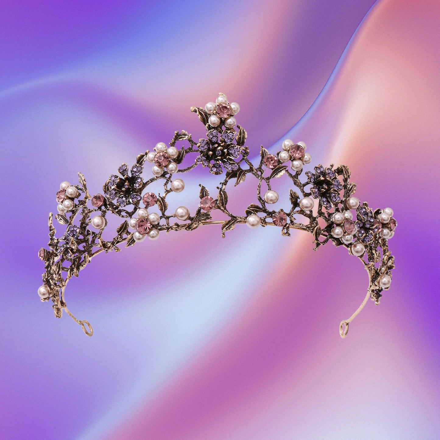 Crown Gothic Tiaras and Crowns Crystal Bridal Queen Headpiece Wedding Hair Accessories for Halloween Costume Party Prom