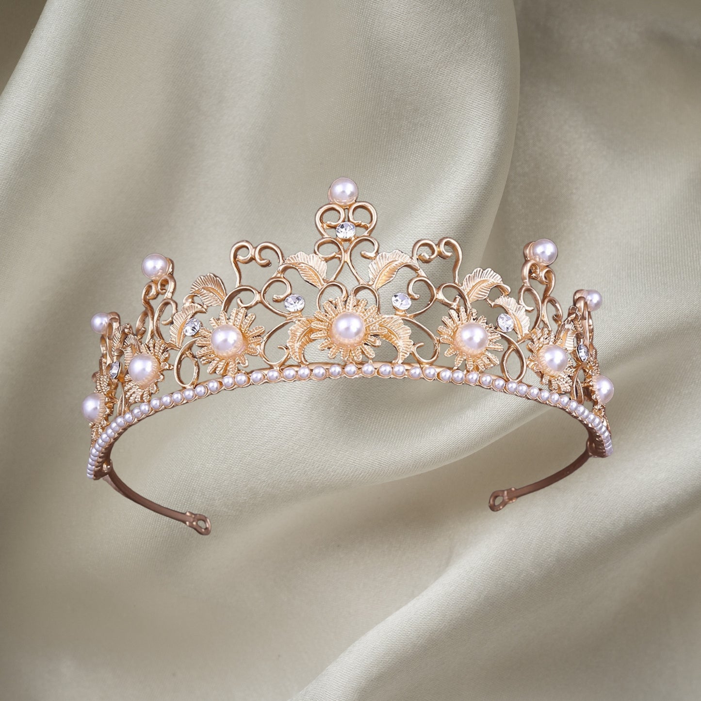 Princess Tiaras Crowns for Women Girls, Gold Tiara Headband Birthday Quinceanera Wedding Tiara for Bride Flower Girls Headpiece