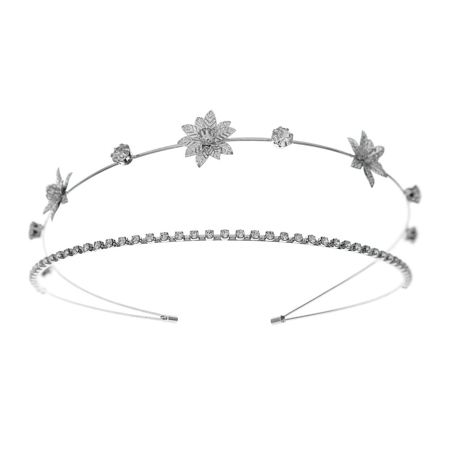 Bridal Headband Bridal Headpieces for Wedding Crystal Headband Stylish Rhinestones Princess Crown Flower Leaf Tiara