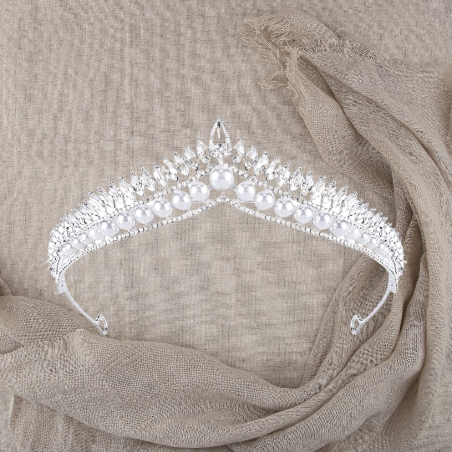 Pearl Tiaras for Women Wedding Tiara and Crowns Bridal Headpiece