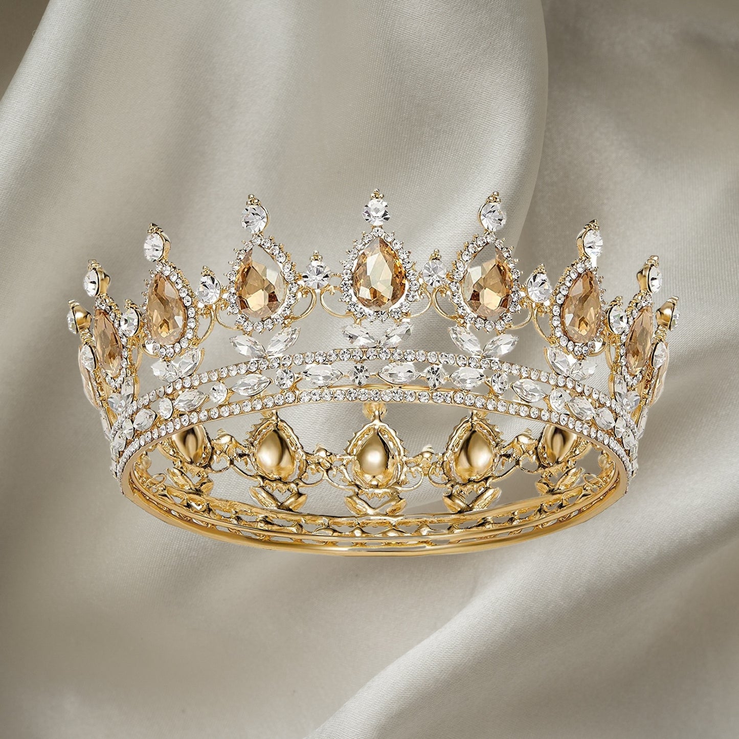 Gold Crown for Women Baroque Queen Crown and Tiara for Girls Crystal Headband Mermaid Crown Princess