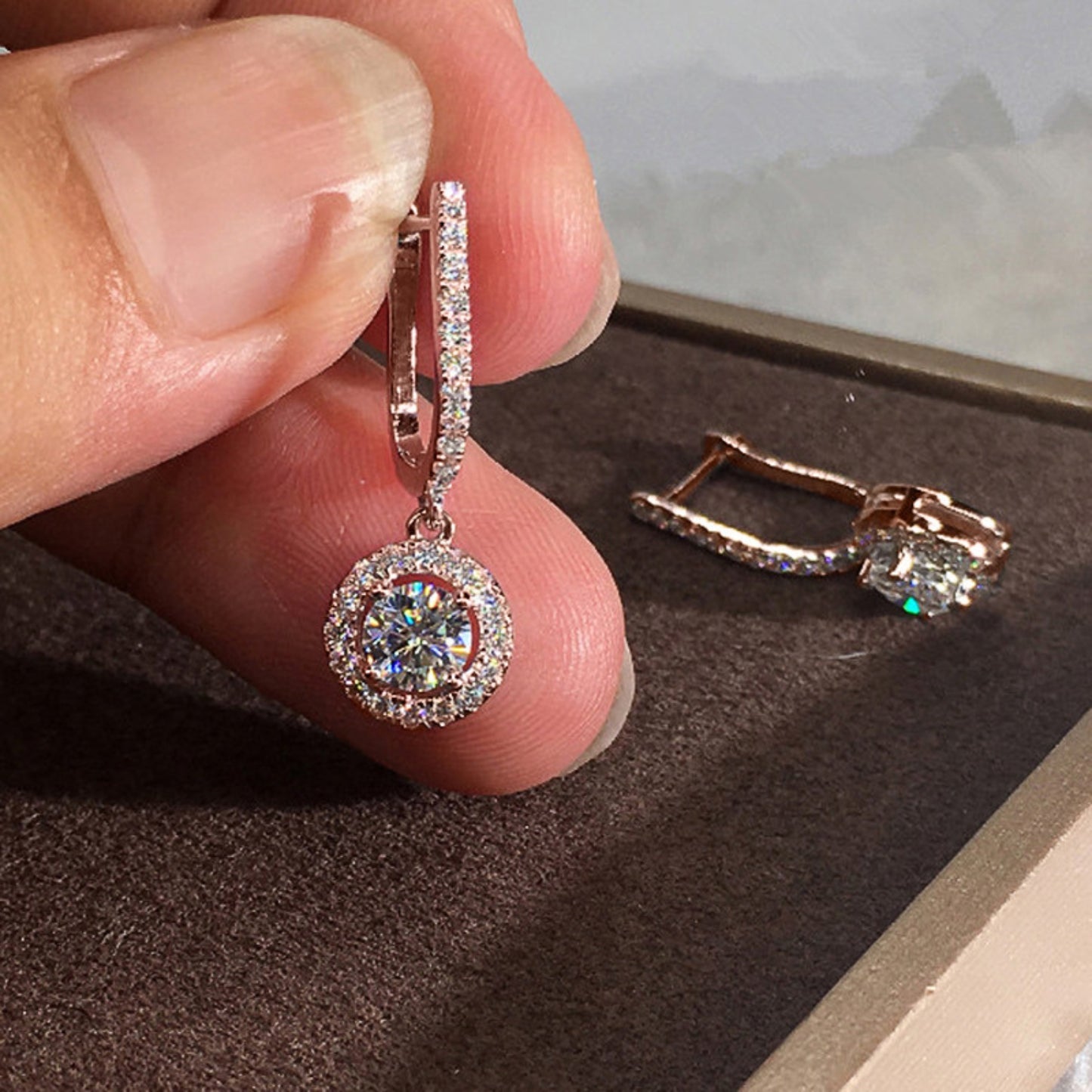 Leverback Earrings for Women Dangle Drop Earrings for Girls Birthday Mothers Day Gifts round