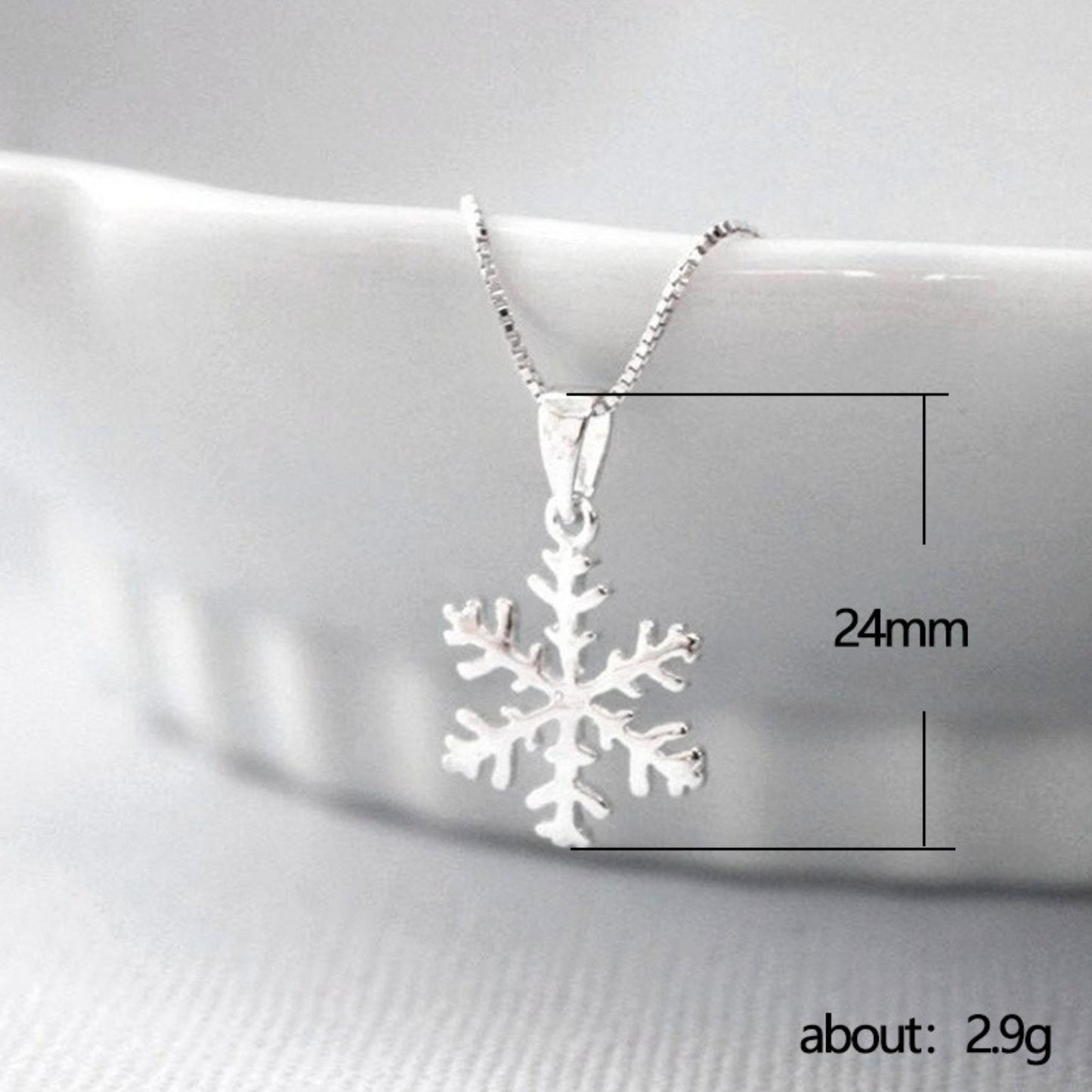 Dainty Snowflake Pendant Sparkle Thanksgiving Xmas Christmas Jewerly Gifts for Women Girls
