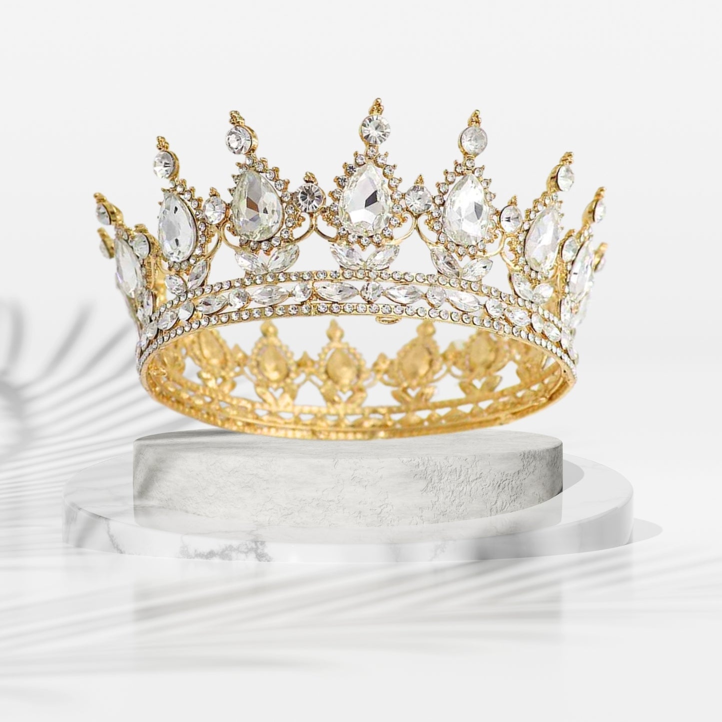 Silver Tiara Crown for Women Girls Rhinestone Crystal Princess Queen Crown Full Round Tiara Jewelry Hair Accessories for Bridal Wedding Birthday Party Prom