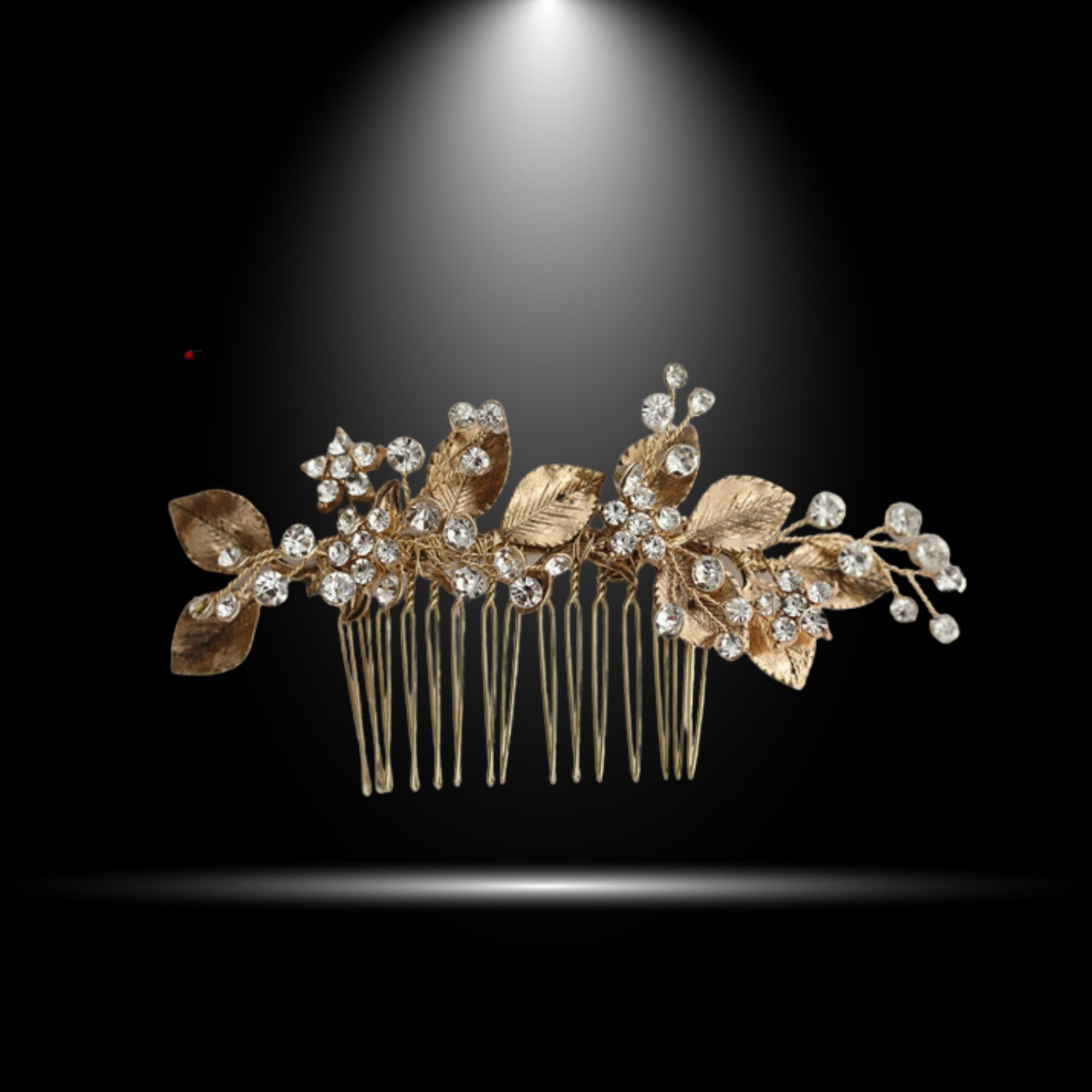 Retro Gold Pearl Rhinestone Metal Hair Comb Clips with Teeth Grip Crystal Bridal Hair Piece Pins