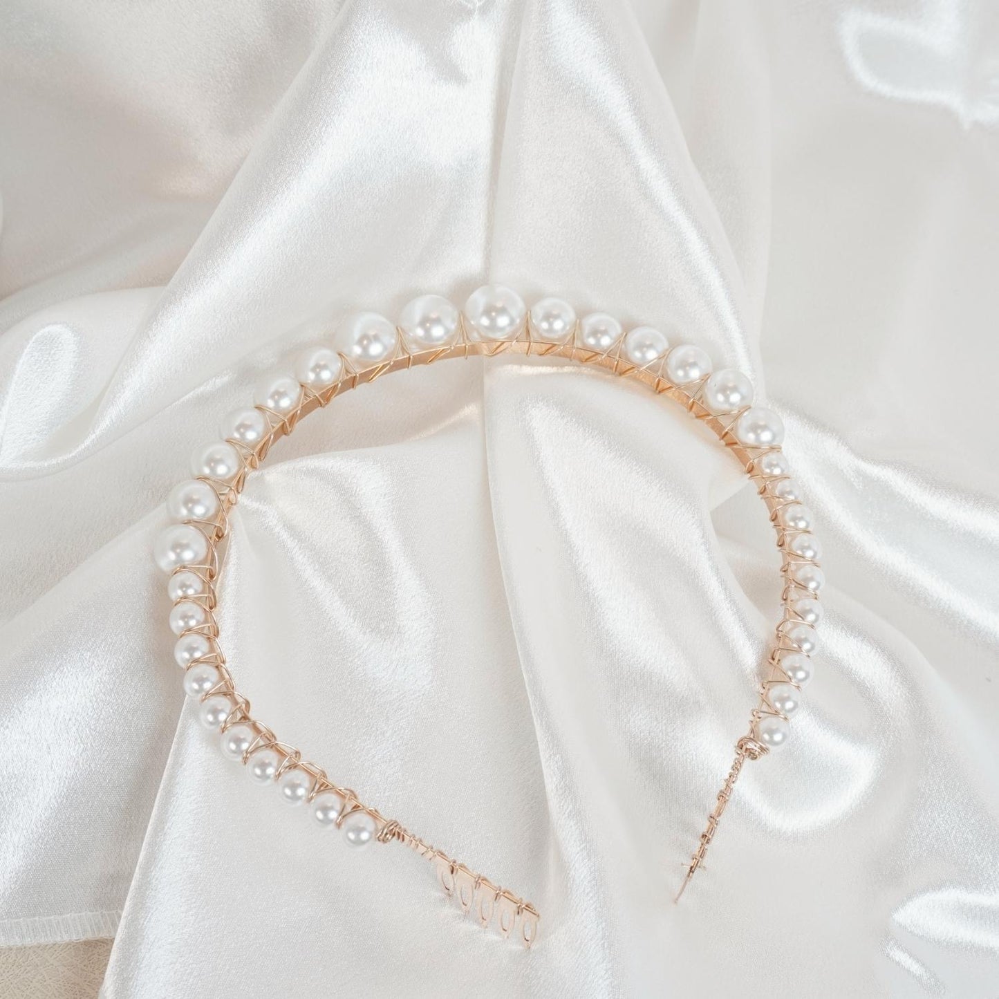 Pearl Hair Piece Photography Hair Accessories Bride Bridesmaid Flower Girl Crown Headband Hair Hoop Tiara