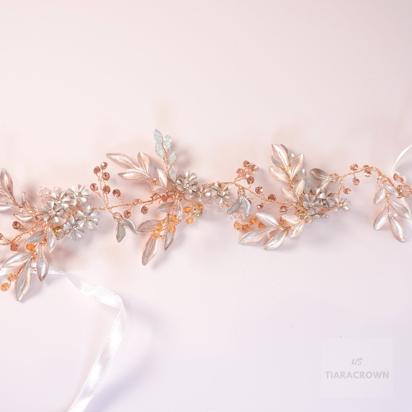 Tiaras Wedding Bridal Headwear Zircon Sweet 16 Princess Headbands Pageant Headpieces Hair Jewelry Gift for Women Flower