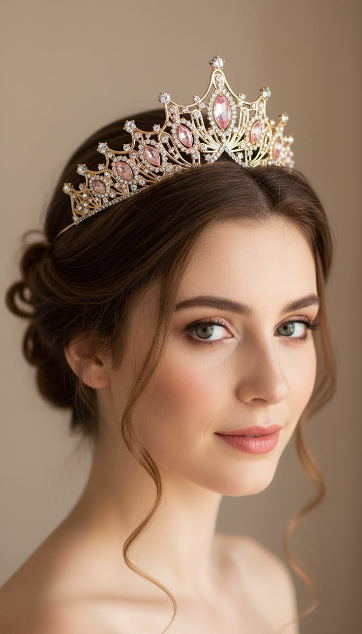 Princess Crown Hair Accessories Bride Rhinestone Christmas Decorations Crystal Tiaras for Women Headband