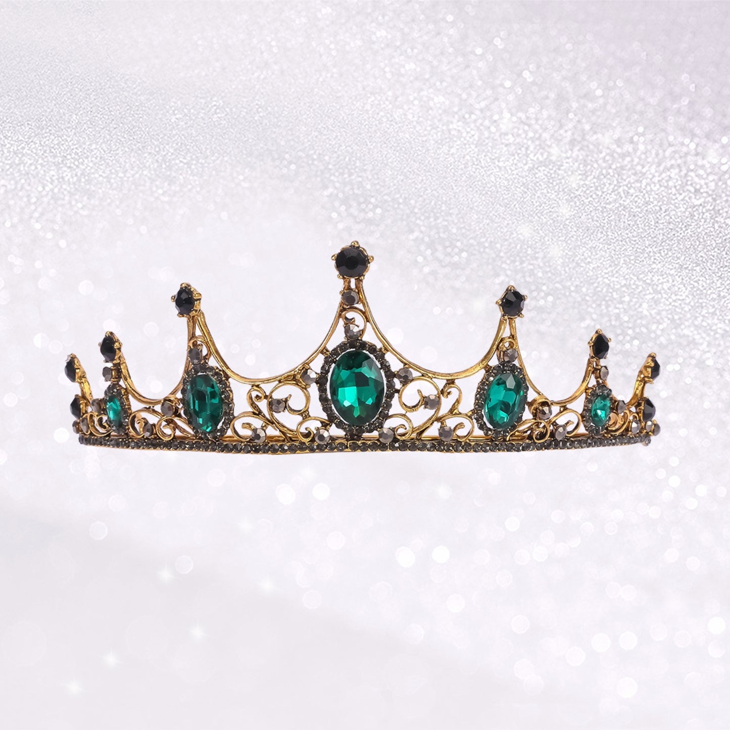 Green Tiaras and Crowns for Women Girls Princess Crystal Crown Women's Headbands Bridal Wedding Prom Birthday Party Headbands for Women