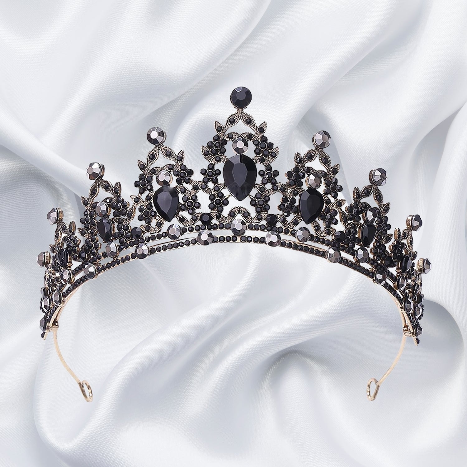 Black Crown for Women Gothic Crown Headpiece Halloween Decorations