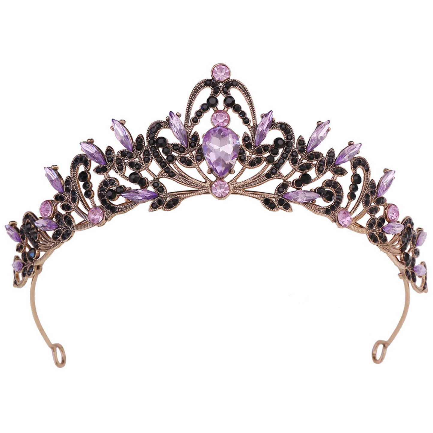 Baroque Queen Crown Tiara Crystal Tiaras And Crowns For Women Gold Wedding Tiara For Bride