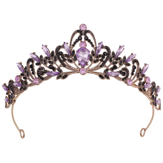 Baroque Queen Crown Tiara Crystal Tiaras And Crowns For Women Gold Wedding Tiara For Bride