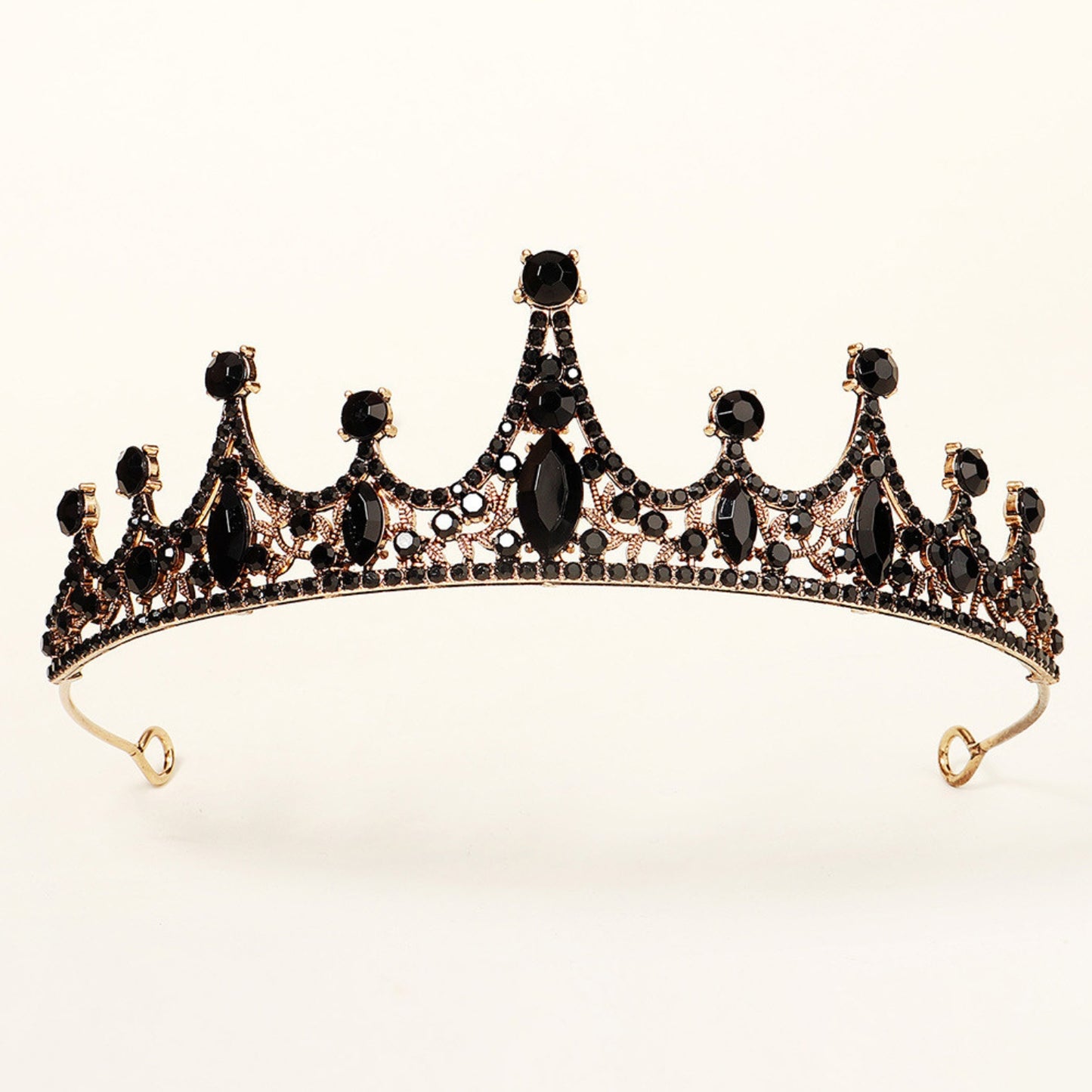 Black Tiaras for Women, Black Crystal Crowns for Women, Gothic Crown Halloween Tiara Crown, Queen Crown