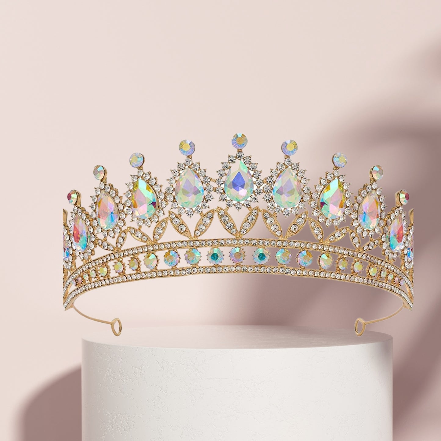 AB Rhinestones Wedding Tiara for Women Silver Princess Crown for Girls Crystal Tiaras and Crowns for Women Tiaras for Girls Hair Accessories for Birthday Prom Costume Gift