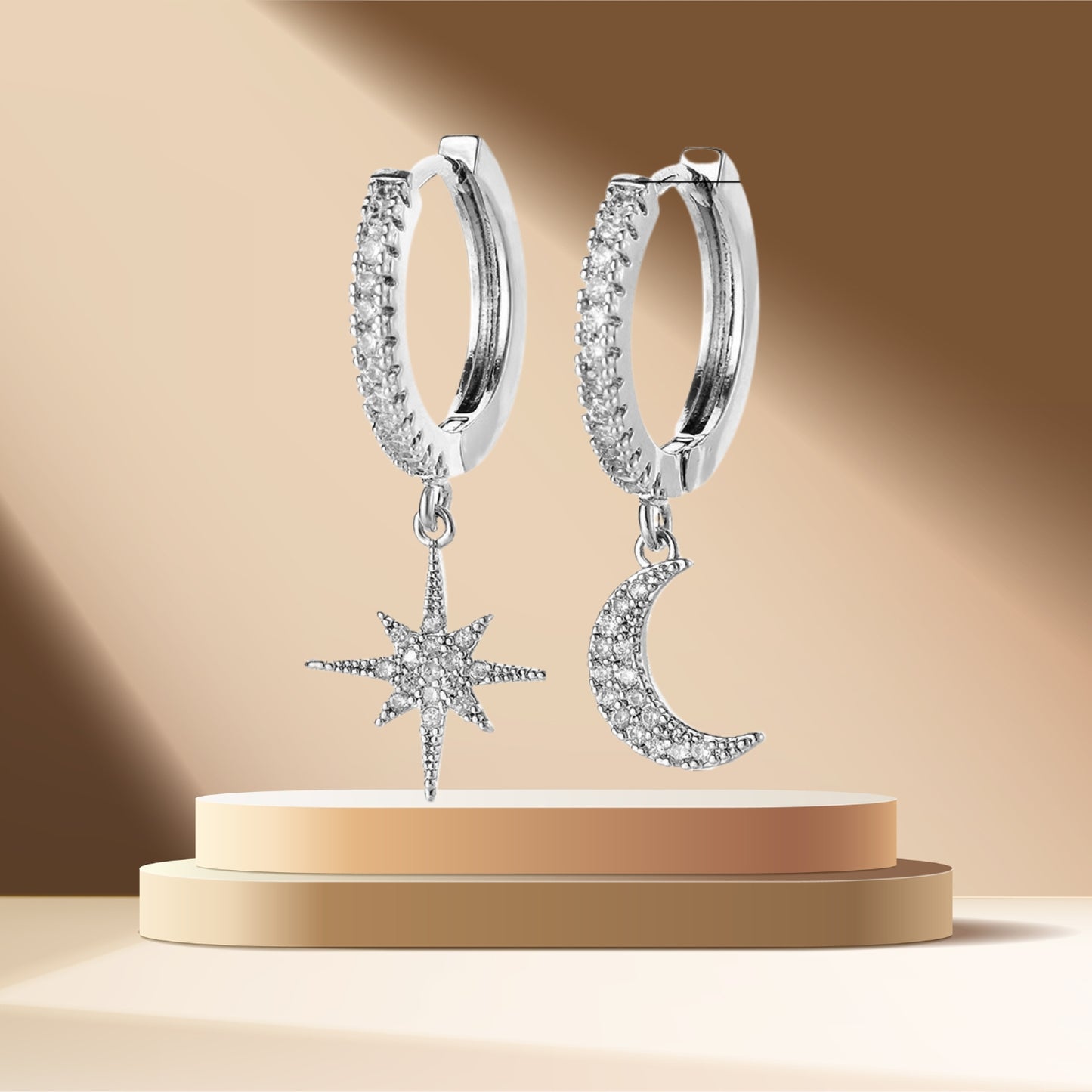 Moon Star Spike Lightning Evil Eye Dangle Huggie Drop Dangle Earrings Jewelry for Women
