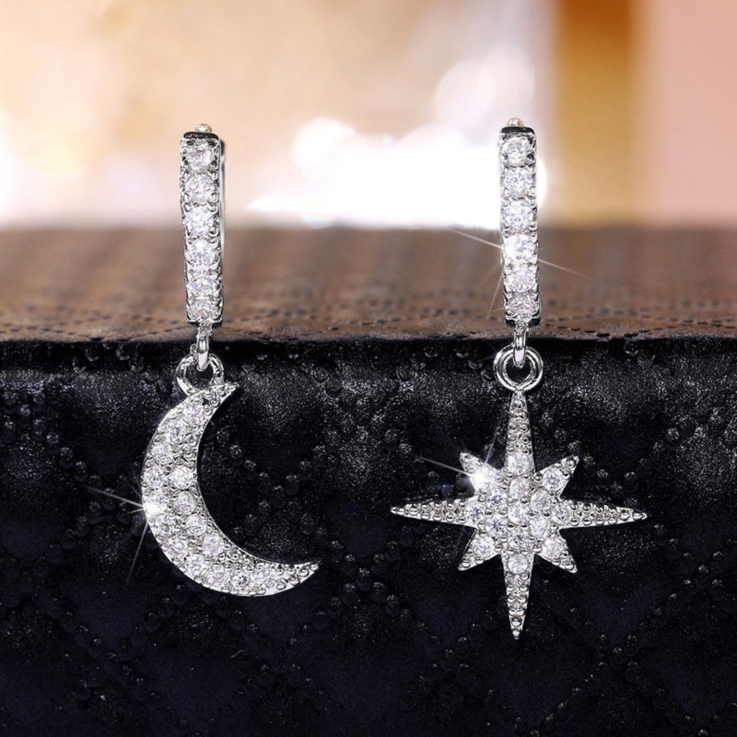 Moon Star Spike Lightning Evil Eye Dangle Huggie Drop Dangle Earrings Jewelry for Women