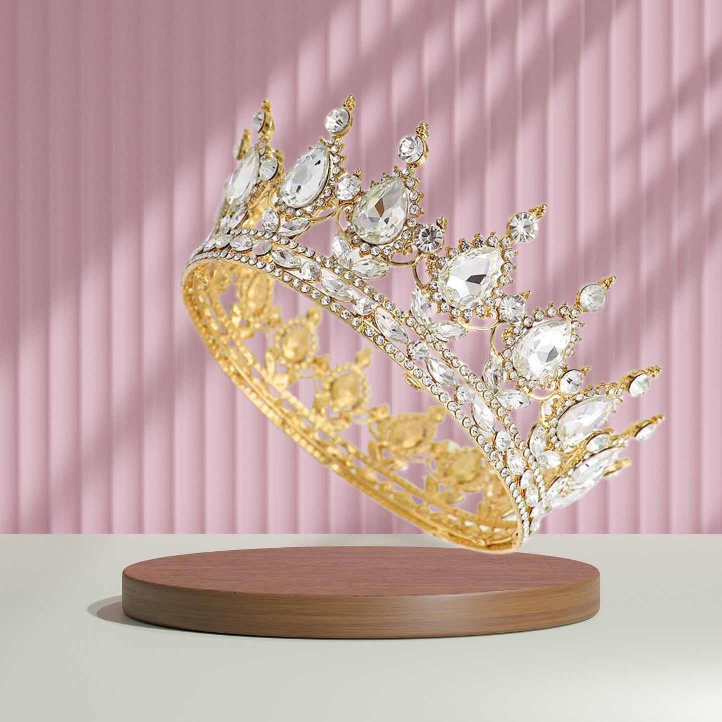 Silver Tiara Crown for Women Girls Rhinestone Crystal Princess Queen Crown Full Round Tiara Jewelry Hair Accessories for Bridal Wedding Birthday Party Prom