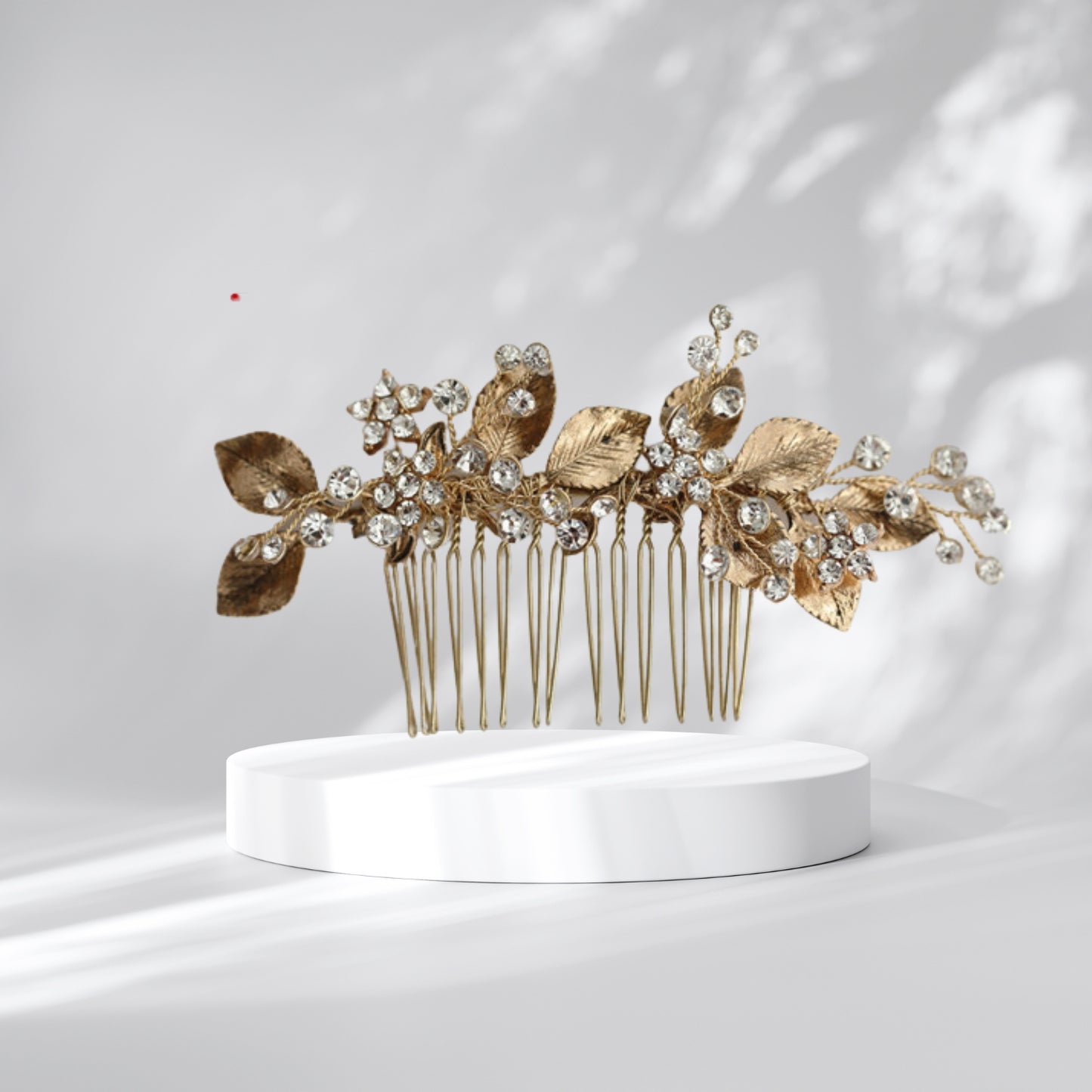 Retro Gold Pearl Rhinestone Metal Hair Comb Clips with Teeth Grip Crystal Bridal Hair Piece Pins