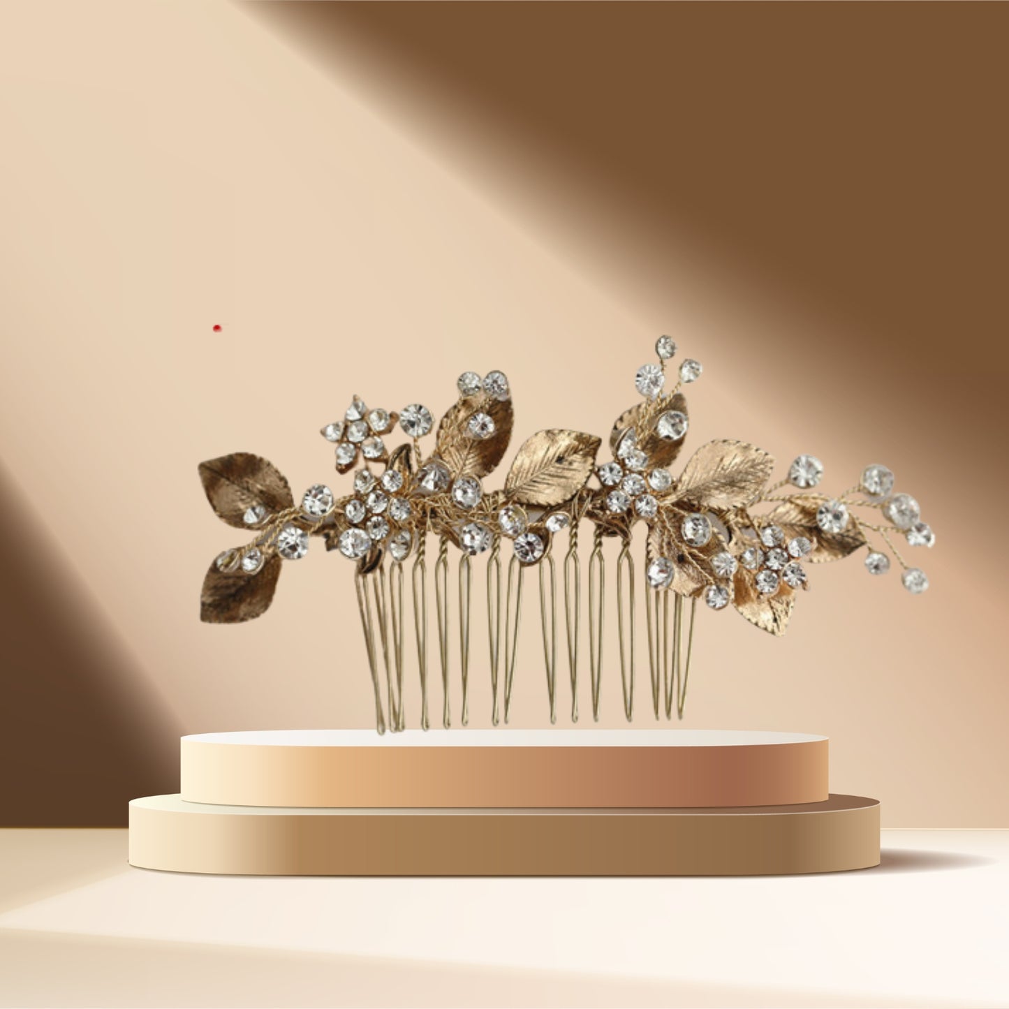 Retro Gold Pearl Rhinestone Metal Hair Comb Clips with Teeth Grip Crystal Bridal Hair Piece Pins