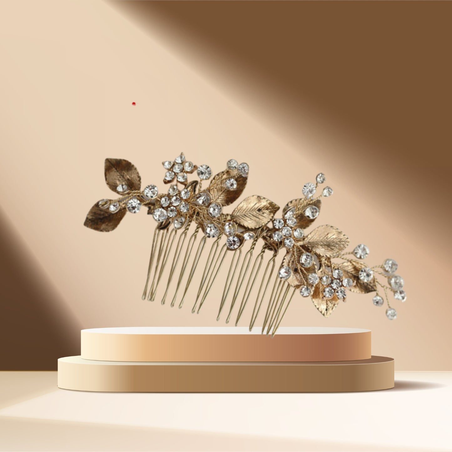 Retro Gold Pearl Rhinestone Metal Hair Comb Clips with Teeth Grip Crystal Bridal Hair Piece Pins