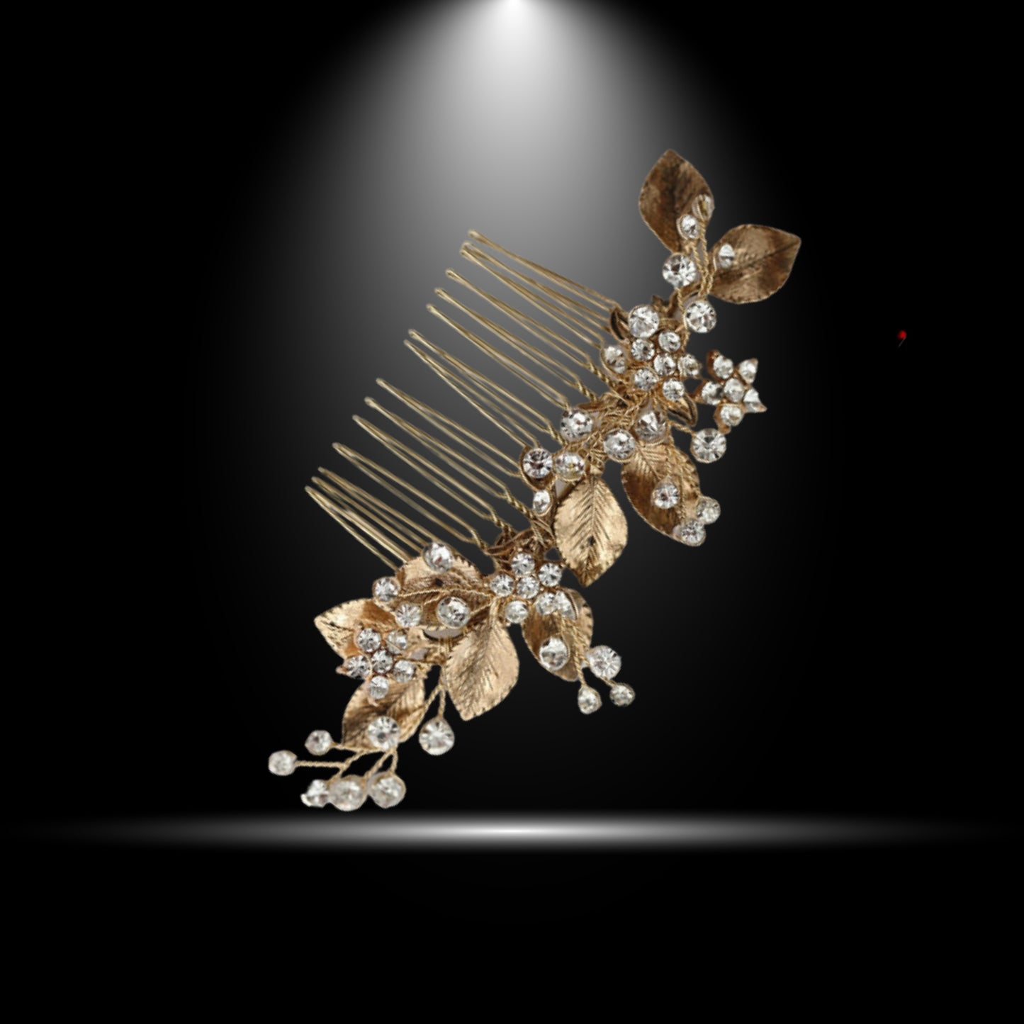 Retro Gold Pearl Rhinestone Metal Hair Comb Clips with Teeth Grip Crystal Bridal Hair Piece Pins