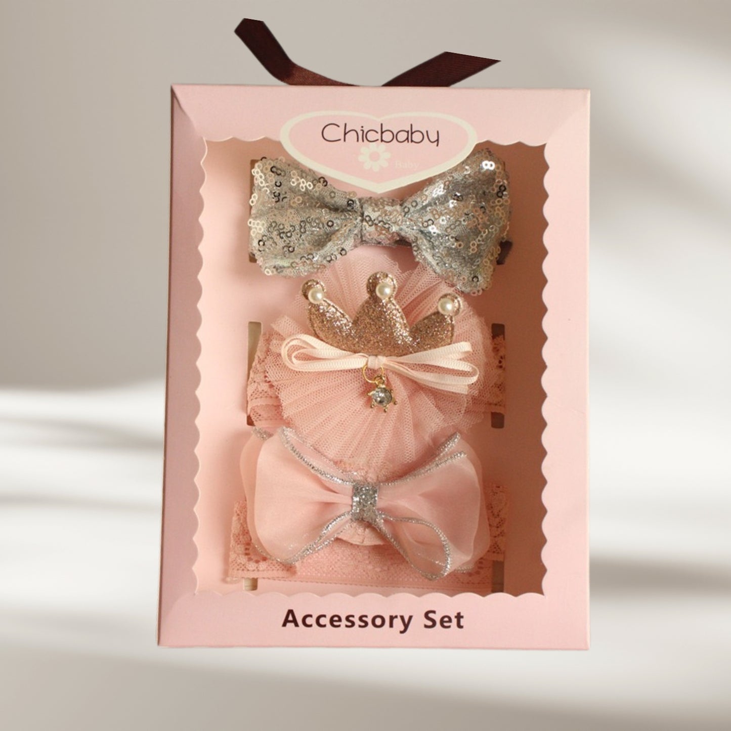 Baby Girls Hair Accessories Set Baby Hair Clips Fully Lined Cute Hair Bows Clips Elastic Hair Bands Bow Hair Ties Ponytail Holders for Little Girls Toddlers Kids Childrend