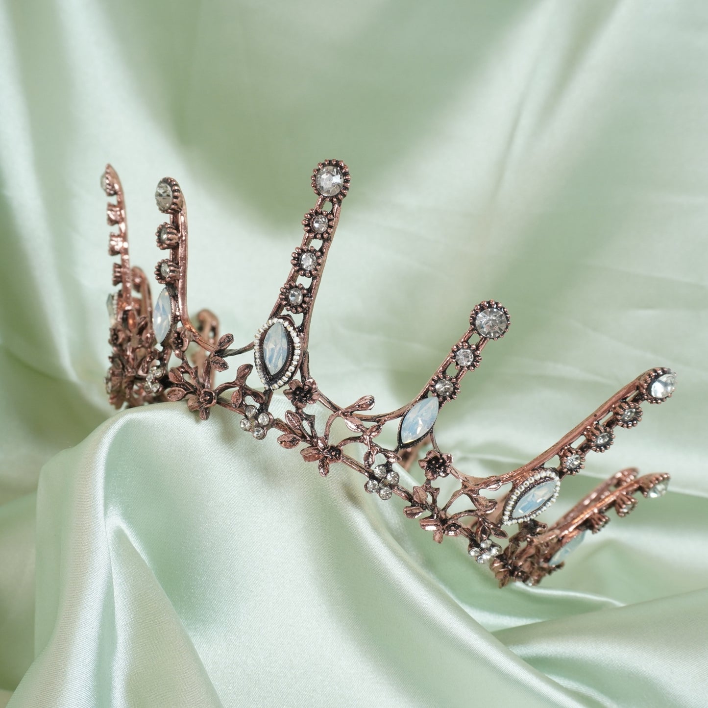 Baroque Queen Crystal Crown Bridal Tiaras and Crowns for Women, Crystal Crown Vintage Princess Tiara Rhinestone