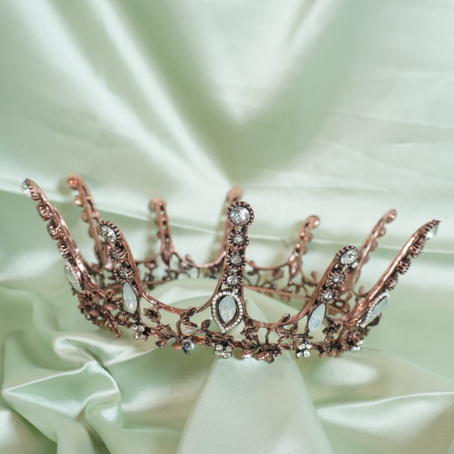 Baroque Queen Crystal Crown Bridal Tiaras and Crowns for Women, Crystal Crown Vintage Princess Tiara Rhinestone