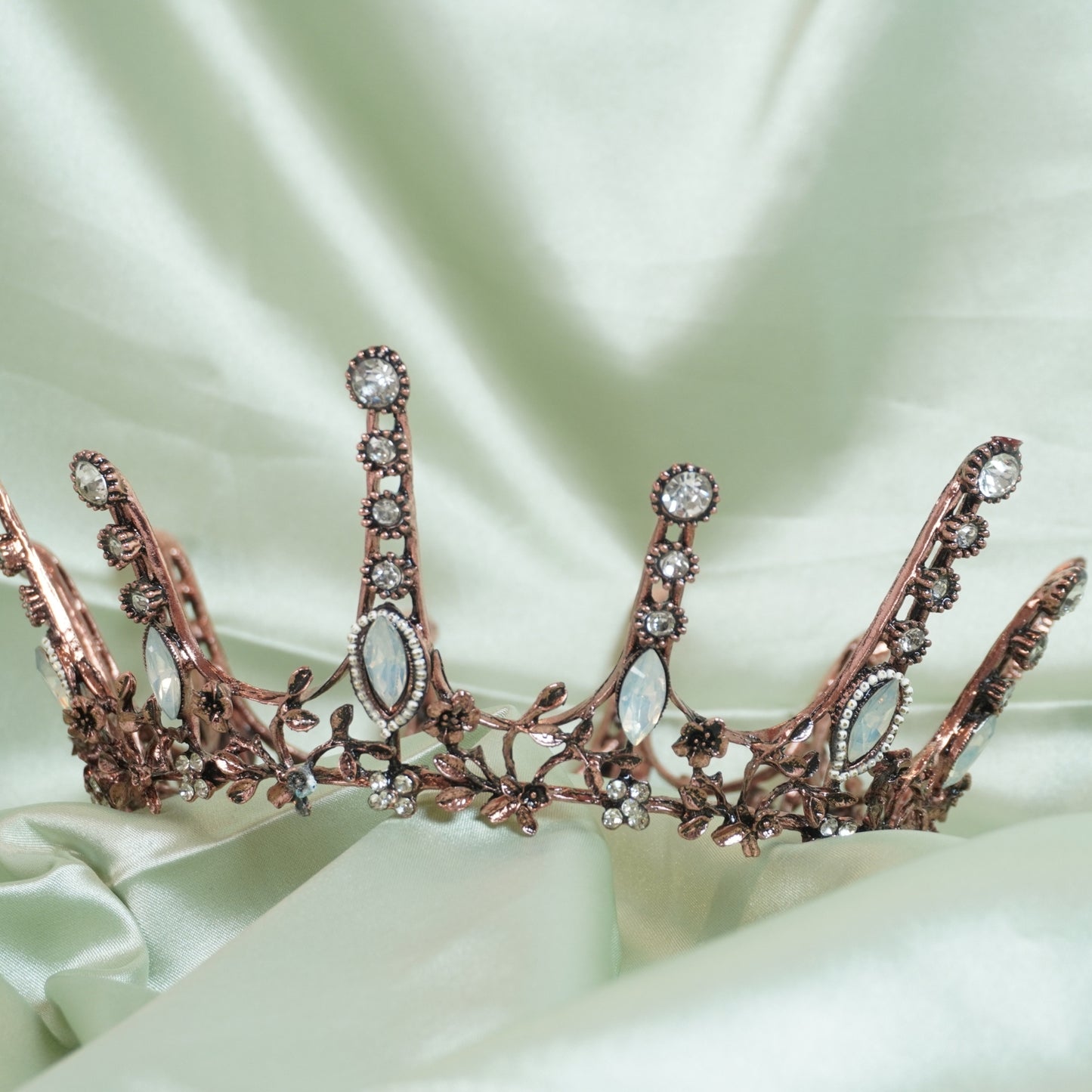 Baroque Queen Crystal Crown Bridal Tiaras and Crowns for Women, Crystal Crown Vintage Princess Tiara Rhinestone